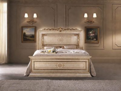 Classic Bedrooms QS and KS Leonardo KS Bed w/Top Crown