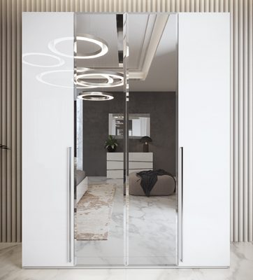 Wardrobes Dama Bianca 4 Door Wardrobe White