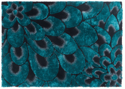 Brands CutCt 3D Collection Garden Aqua Rug