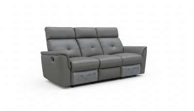 Reclining and Sliding Seats Sets 8501 Dark Grey Sofa w/Manual Recliner