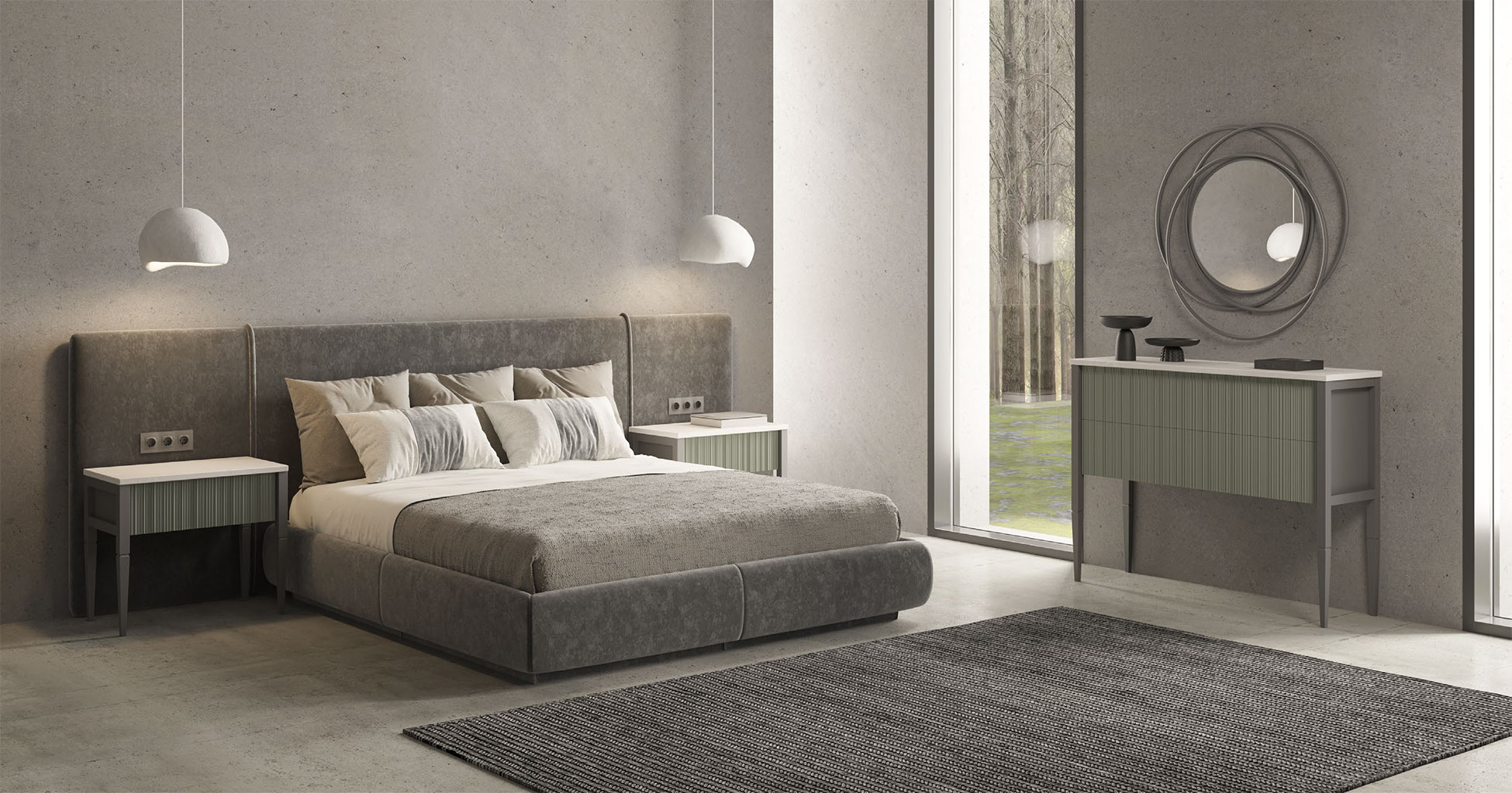 Bedroom Furniture Modern Bedrooms QS and KS Aire 01