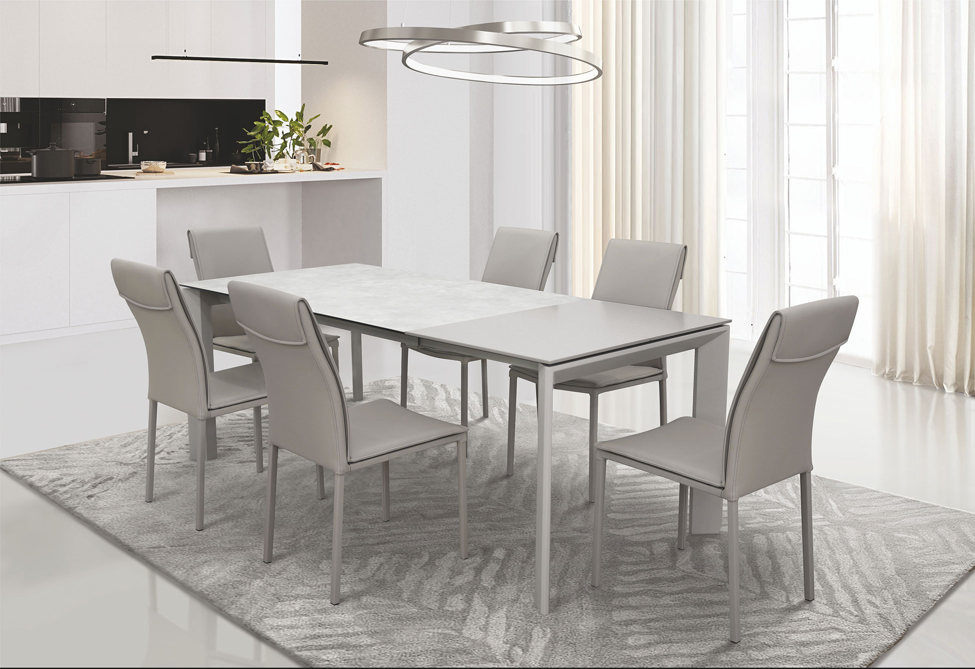 Dining Room Furniture Kitchen Tables and Chairs Sets Aurora Grey Dining set