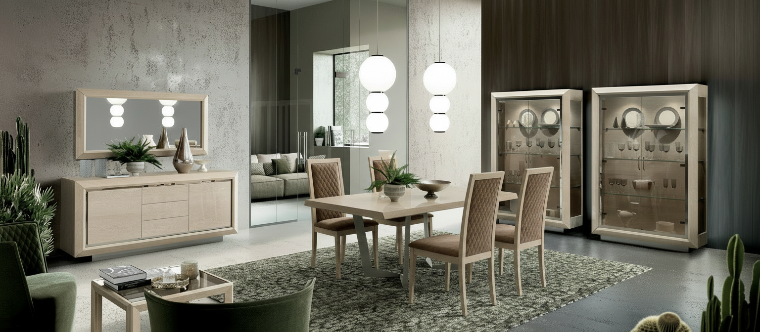 Dining Room Furniture Modern Dining Room Sets Elite Dining Ivory Comp 2 Betulla Sabbia