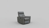 8501 Dark Grey Chair w/Manual Recliner