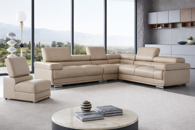 Living Room Furniture Sectionals 2119 Sectional with Extra Chair - Beige