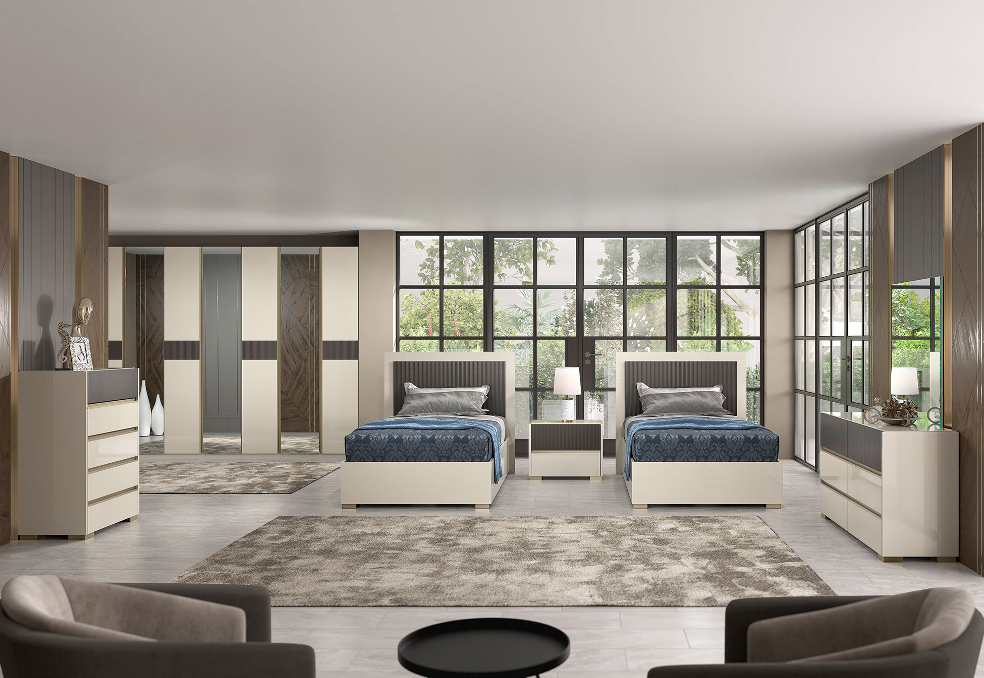 Bedroom Furniture Twin Size Kids Bedrooms Alfa 48" Bed