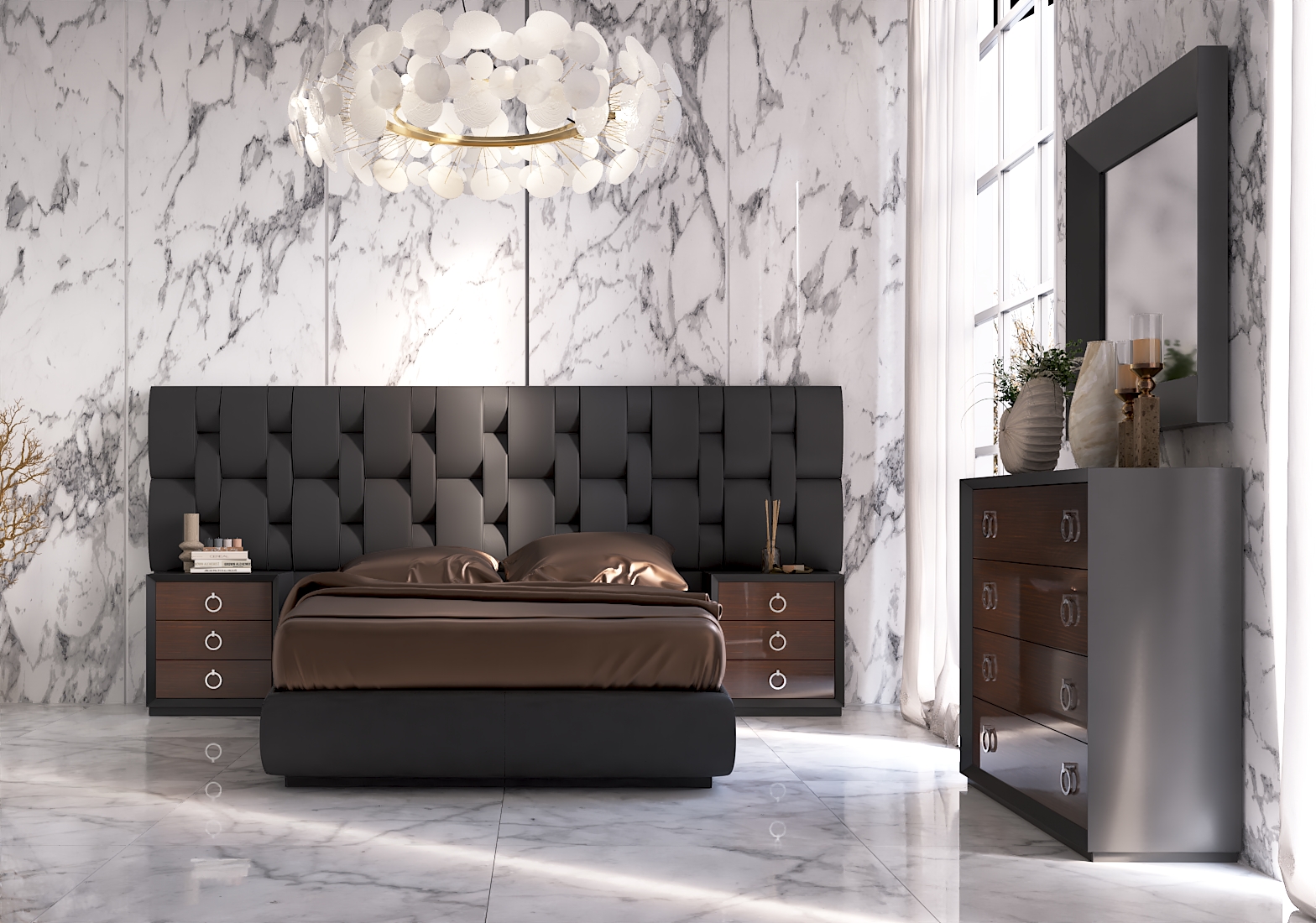 Brands Franco Furniture Bedrooms vol3, Spain Emporio Black Bedroom