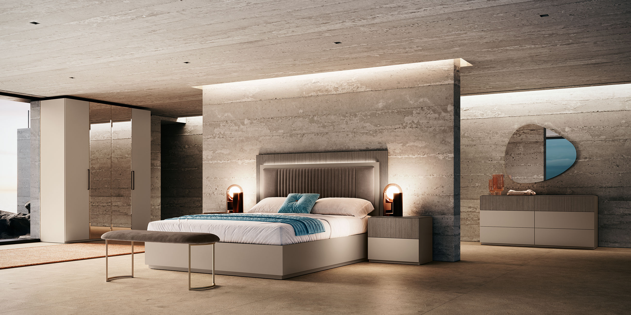 Bedroom Furniture Modern Bedrooms QS and KS Camel Essenza Bedroom