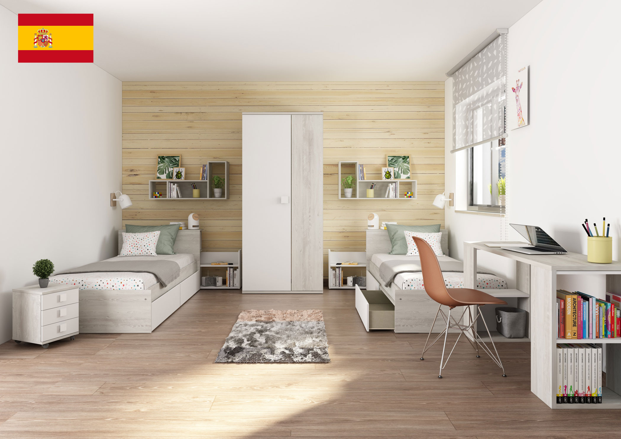 Bedroom Furniture Twin Size Kids Bedrooms Jazz Kids Bedroom Oak White