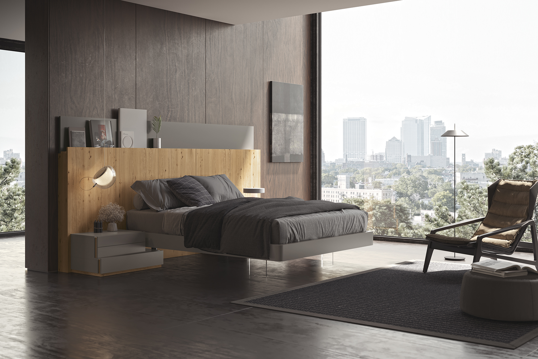 Bedroom Furniture Modern Bedrooms QS and KS Chic 005