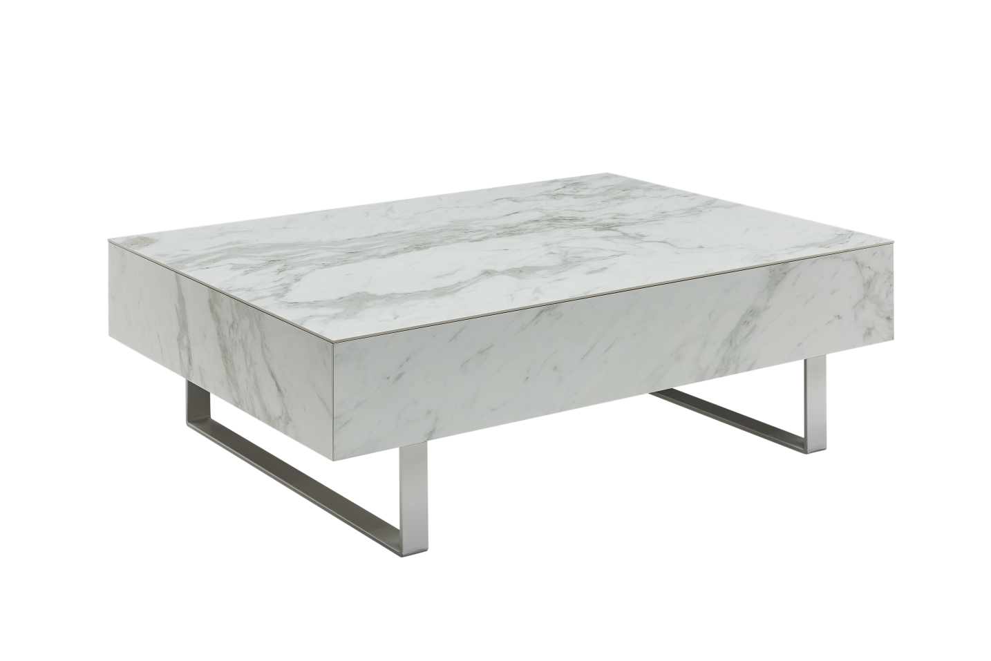 1497 White marble Coffee Table, Coffee and End Tables, Living Room Furniture