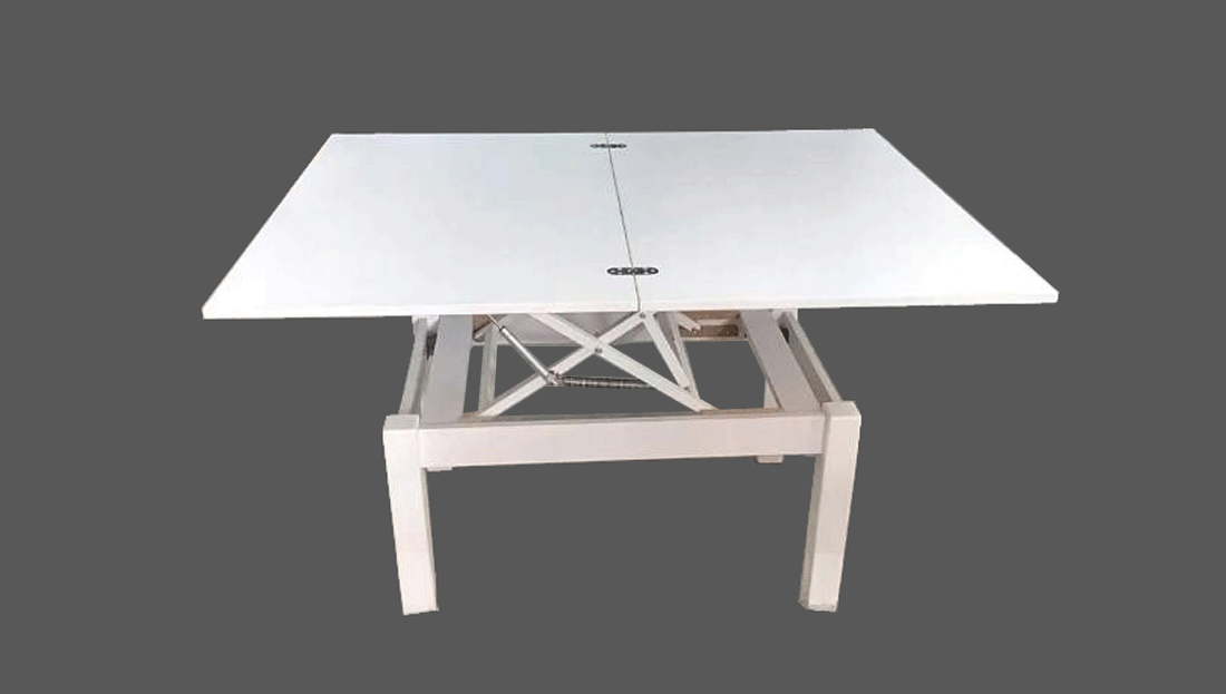Dining Room Furniture Transforming Tables Cosmos Rectangular Transformer Table WHITE