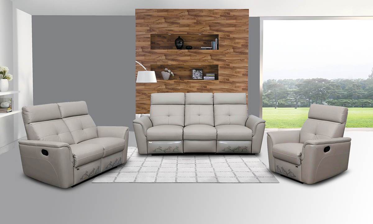 8501 Light Grey W Manual Recliners Sofas Loveseats And Chairs Living Room Furniture