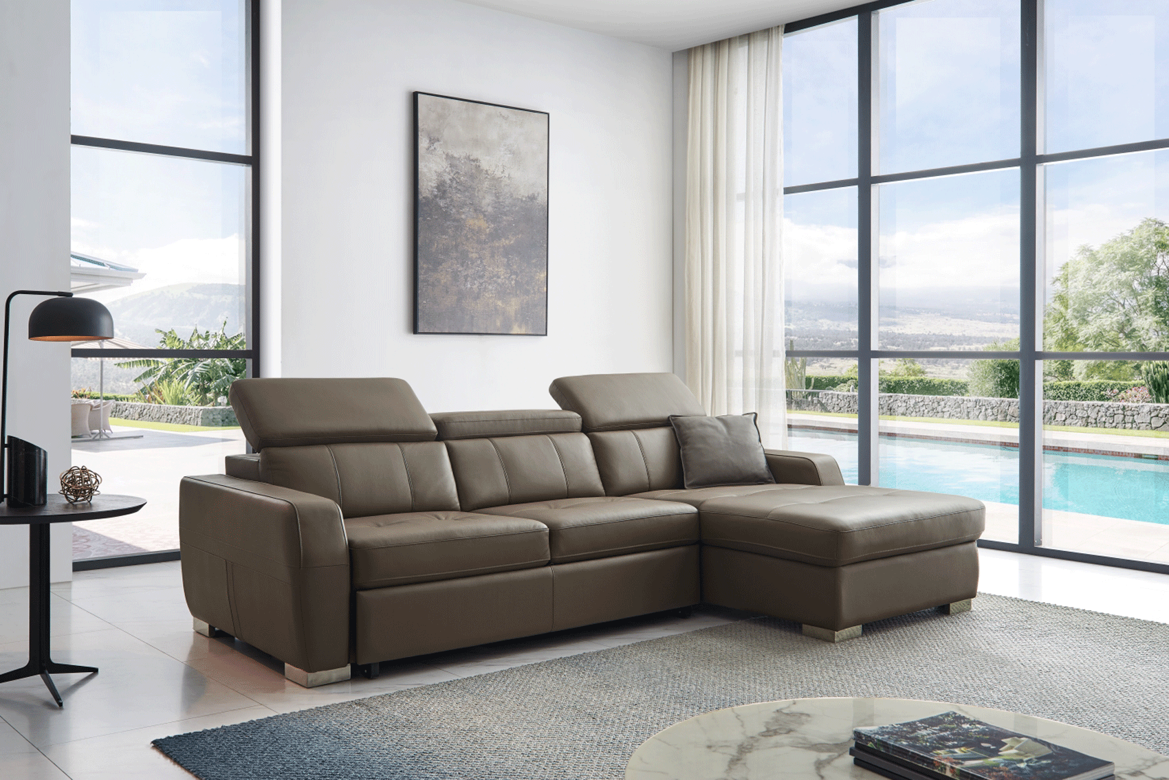 Living Room Furniture Sectionals with Sleepers 1822 Sectional Right w/Bed