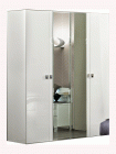 Onda 4 Door Wardrobe with 2 Mirror doors