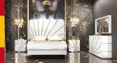 Oro White Bed with Frames