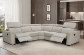 6021 Grey Sectional w/ manual recliners